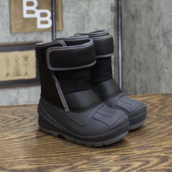 NWT Cat & Jack Toddler Boys Lenny Winter Boots 88236579 6T Black - Picture 2 of 7